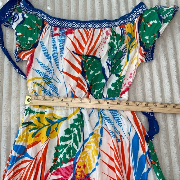 Flying Tomato Blue and Pink Off-Shoulder  Sleeve Sundress - Picture 8 of 8